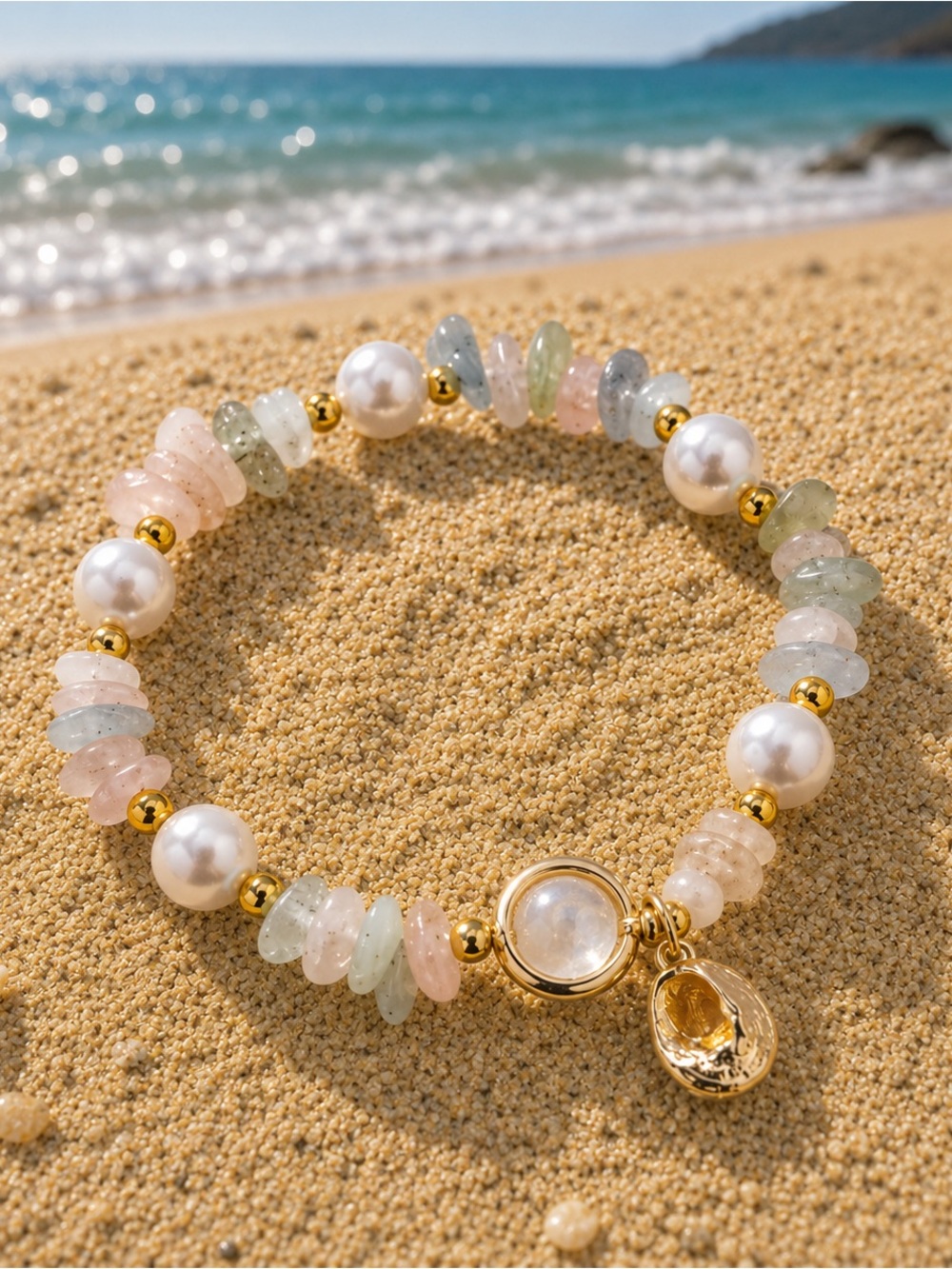 White/Multi Color Bohemian Beach Bracelet